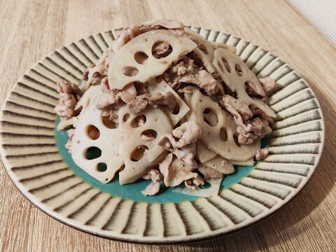 にんにくが決め手☆豚肉とれんこんの白だしバター炒め